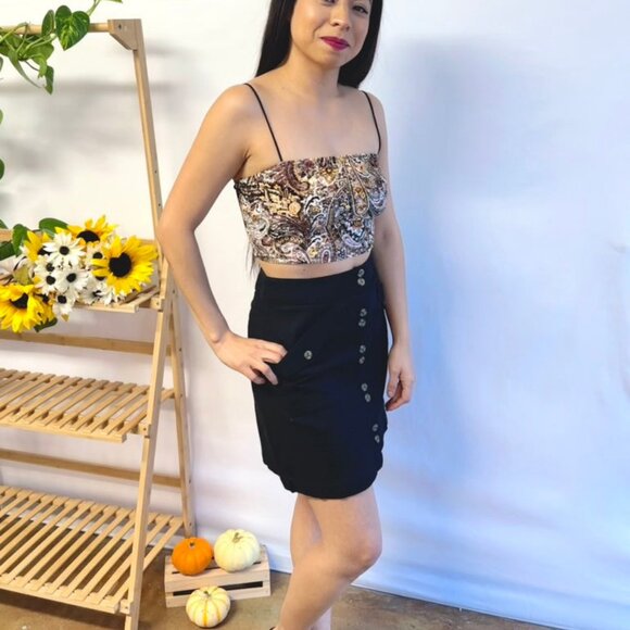 Paisley Velvet Crop Top - Picture 3 of 4